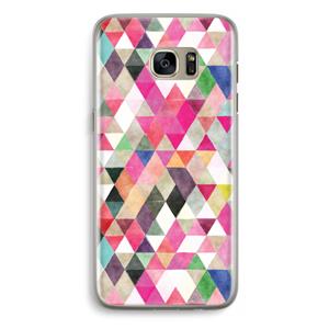 CaseCompany Gekleurde driehoekjes: Samsung Galaxy S7 Edge Transparant Hoesje