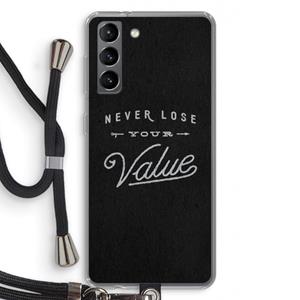 CaseCompany Never lose your value: Samsung Galaxy S21 Transparant Hoesje met koord