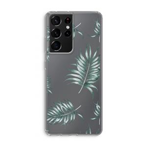 CaseCompany Simple leaves: Samsung Galaxy S21 Ultra Transparant Hoesje