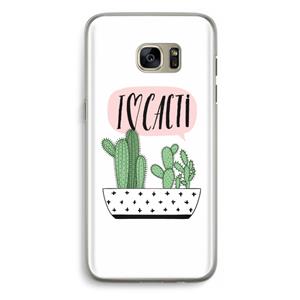 CaseCompany I love cacti: Samsung Galaxy S7 Edge Transparant Hoesje