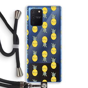 CaseCompany Ananas: Samsung Galaxy Note 10 Lite Transparant Hoesje met koord