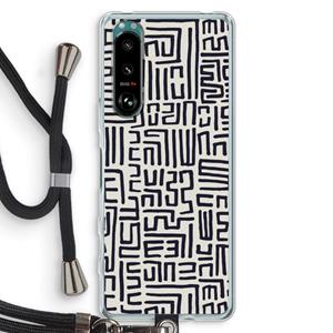 CaseCompany Moroccan Print: Sony Xperia 5 III Transparant Hoesje met koord