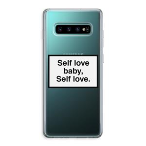 CaseCompany Self love: Samsung Galaxy S10 Plus Transparant Hoesje