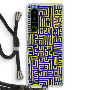 CaseCompany Majorelle Blue Print: Sony Xperia 5 III Transparant Hoesje met koord