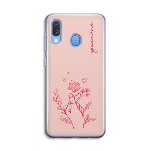 CaseCompany Giving Flowers: Samsung Galaxy A40 Transparant Hoesje