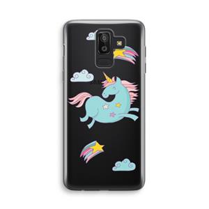 CaseCompany Vliegende eenhoorn: Samsung Galaxy J8 (2018) Transparant Hoesje