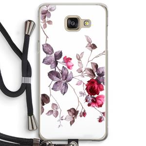 CaseCompany Mooie bloemen: Samsung Galaxy A5 (2016) Transparant Hoesje met koord