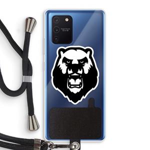CaseCompany Angry Bear (white): Samsung Galaxy Note 10 Lite Transparant Hoesje met koord