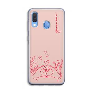 CaseCompany Love is in the air: Samsung Galaxy A40 Transparant Hoesje