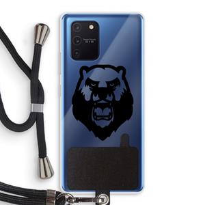 CaseCompany Angry Bear (black): Samsung Galaxy Note 10 Lite Transparant Hoesje met koord