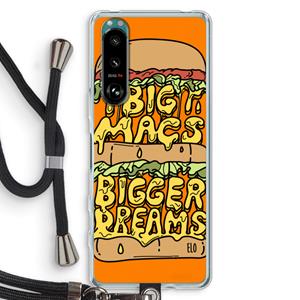 CaseCompany Big Macs Bigger Dreams: Sony Xperia 5 III Transparant Hoesje met koord