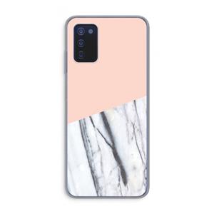 CaseCompany A touch of peach: Samsung Galaxy A03s Transparant Hoesje