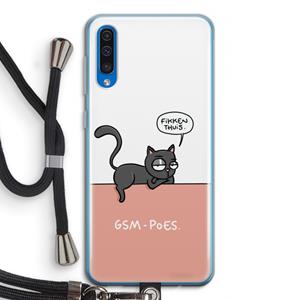 CaseCompany GSM poes: Samsung Galaxy A50 Transparant Hoesje met koord