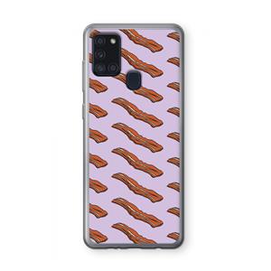 CaseCompany Bacon to my eggs #2: Samsung Galaxy A21s Transparant Hoesje