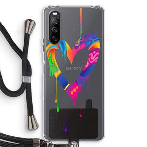 CaseCompany Melts My Heart: Sony Sony Xperia 10 III Transparant Hoesje met koord