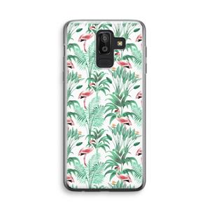 CaseCompany Flamingo bladeren: Samsung Galaxy J8 (2018) Transparant Hoesje