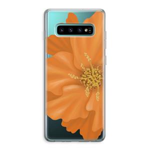 CaseCompany Orange Ellila flower: Samsung Galaxy S10 Plus Transparant Hoesje