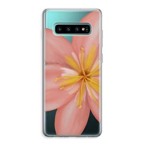 CaseCompany Pink Ellila Flower: Samsung Galaxy S10 Plus Transparant Hoesje