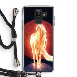 CaseCompany Last Unicorn: Samsung Galaxy J8 (2018) Transparant Hoesje met koord