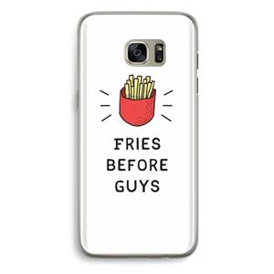 CaseCompany Fries before guys: Samsung Galaxy S7 Edge Transparant Hoesje