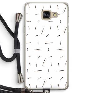 CaseCompany Hipster stripes: Samsung Galaxy A5 (2016) Transparant Hoesje met koord
