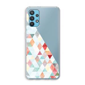 CaseCompany Gekleurde driehoekjes pastel: Samsung Galaxy A32 4G Transparant Hoesje