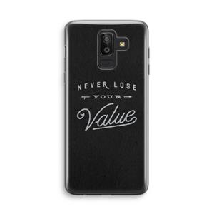 CaseCompany Never lose your value: Samsung Galaxy J8 (2018) Transparant Hoesje