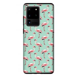 CaseCompany Flamingoprint groen: Samsung Galaxy S20 Ultra Tough Case