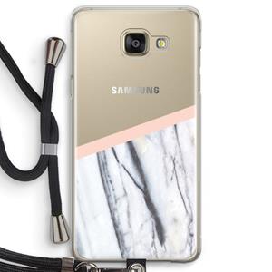 CaseCompany A touch of peach: Samsung Galaxy A5 (2016) Transparant Hoesje met koord