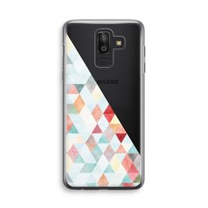 CaseCompany Gekleurde driehoekjes pastel: Samsung Galaxy J8 (2018) Transparant Hoesje