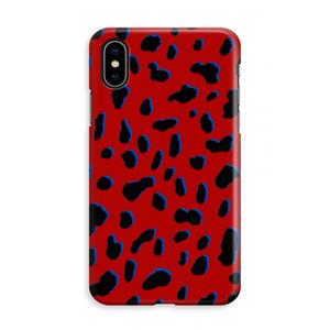 CaseCompany Red Leopard: iPhone Xs Volledig Geprint Hoesje