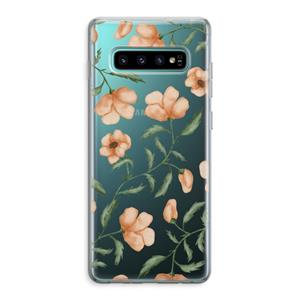 CaseCompany Peachy flowers: Samsung Galaxy S10 Plus Transparant Hoesje