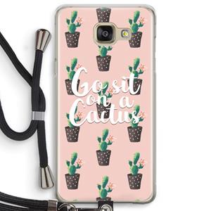 CaseCompany Cactus quote: Samsung Galaxy A5 (2016) Transparant Hoesje met koord