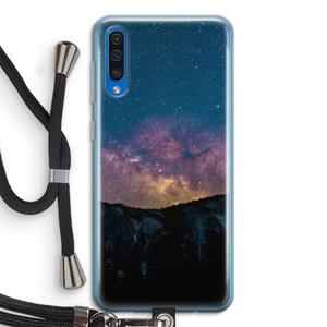CaseCompany Travel to space: Samsung Galaxy A50 Transparant Hoesje met koord