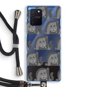 CaseCompany Cats: Samsung Galaxy Note 10 Lite Transparant Hoesje met koord