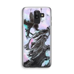 CaseCompany Pastel zwart: Samsung Galaxy J8 (2018) Transparant Hoesje