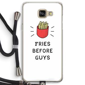 CaseCompany Fries before guys: Samsung Galaxy A5 (2016) Transparant Hoesje met koord
