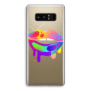 CaseCompany Lip Palette: Samsung Galaxy Note 8 Transparant Hoesje