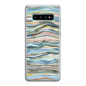 CaseCompany Watercolor Agate: Samsung Galaxy S10 Plus Transparant Hoesje