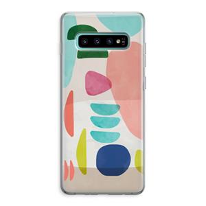 CaseCompany Bold Rounded Shapes: Samsung Galaxy S10 Plus Transparant Hoesje