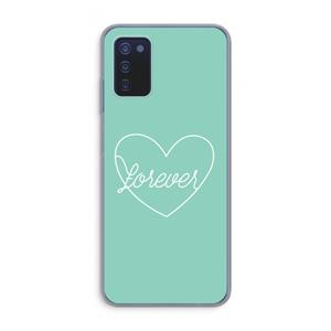 CaseCompany Forever heart pastel: Samsung Galaxy A03s Transparant Hoesje