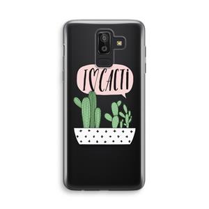 CaseCompany I love cacti: Samsung Galaxy J8 (2018) Transparant Hoesje