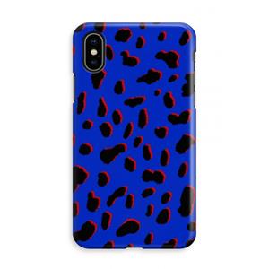 CaseCompany Blue Leopard: iPhone Xs Volledig Geprint Hoesje