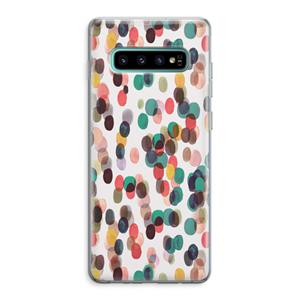 CaseCompany Tropical Dots: Samsung Galaxy S10 Plus Transparant Hoesje