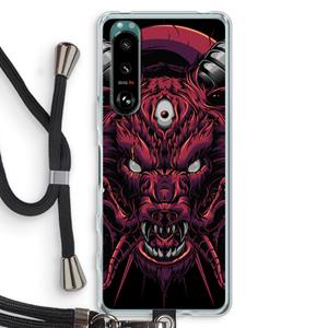 CaseCompany Hell Hound and Serpents: Sony Xperia 5 III Transparant Hoesje met koord