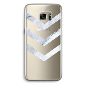 CaseCompany Marmeren pijlen: Samsung Galaxy S7 Edge Transparant Hoesje