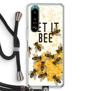 CaseCompany Let it bee: Sony Xperia 5 III Transparant Hoesje met koord