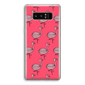 CaseCompany Flamingo: Samsung Galaxy Note 8 Transparant Hoesje