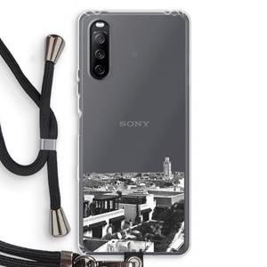 CaseCompany Marrakech Skyline : Sony Sony Xperia 10 III Transparant Hoesje met koord