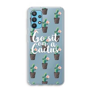 CaseCompany Cactus quote: Samsung Galaxy A32 4G Transparant Hoesje